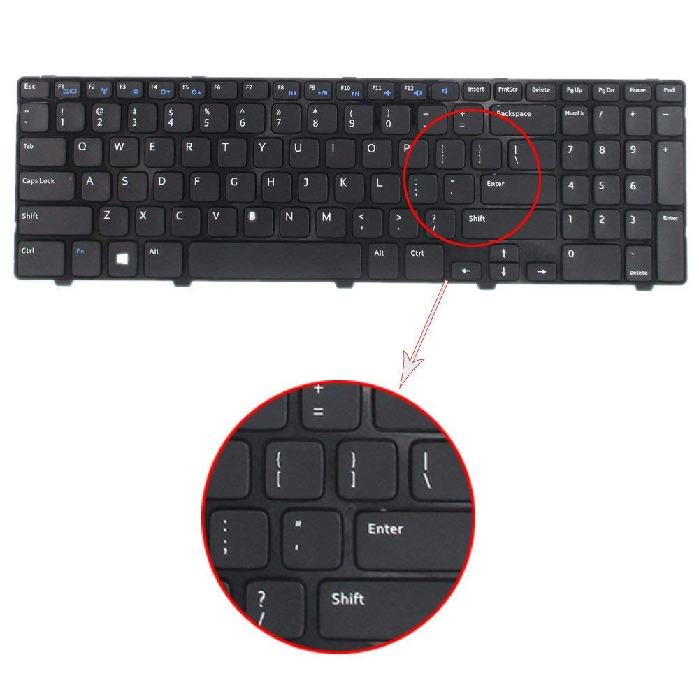 WISTAR Laptop Keyboard Compatible for  Dell Inspiron 15 3521 3537 15R 5521 5537 15R I5535 Latitude 3540 Vostro 2521 Series